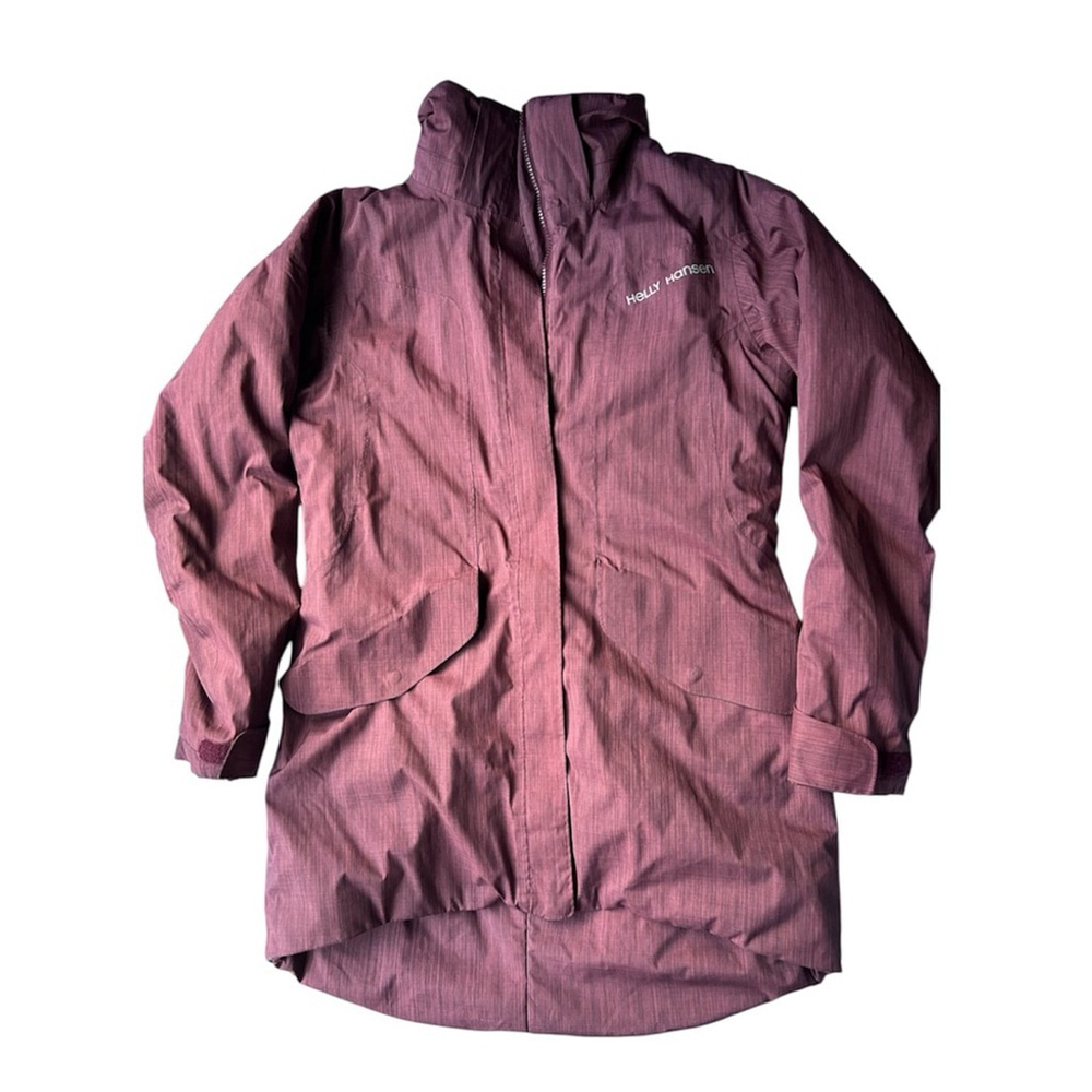 Helly Hansen Hilton Women's Winter Jacket small plum purple puffer warm parka - Picture 2 of 10